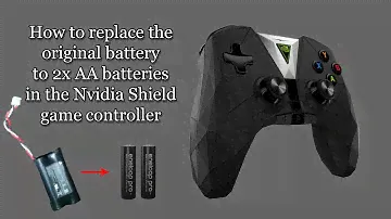 How to replace the original battery to AA batteries in the Nvidia Shield controller step by step.