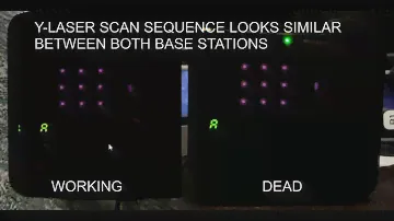 HTC VIVE base station malfunction (no tracking, but led is green)