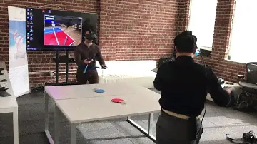 Playing Wireless VR Ping Pong on Vive With TPCast Business Edition
