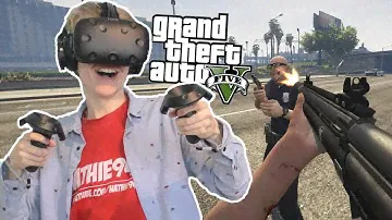 GTA IN VR WITH MOTION CONTROLLERS!  | GTA 5: VR Mod (HTC Vive Gameplay)